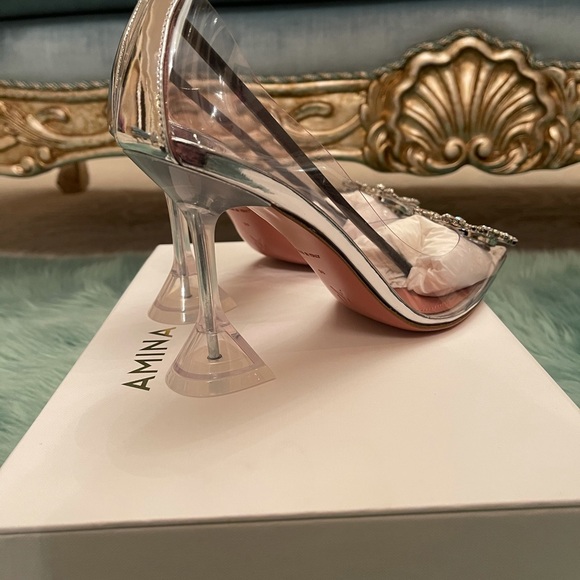 Amina Muaddi Begum clear PVC pump - Picture 4 of 7
